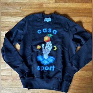 CASABLANCA men’s black crew neck sweatshirt never worn